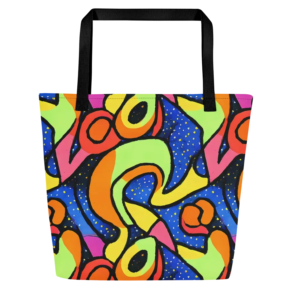 Electric Petal on Large Tote Bag W/ Pocket — Front