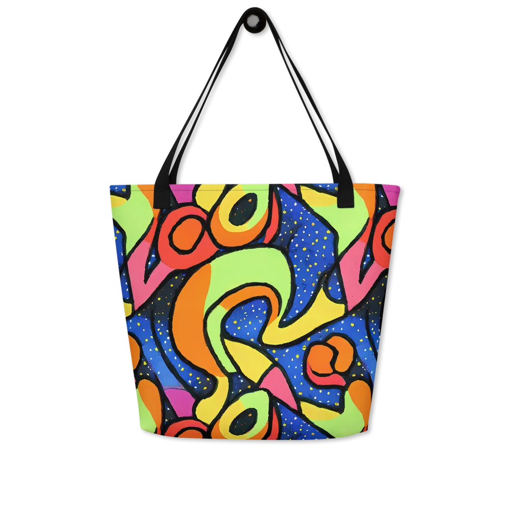 Electric Petal on Large Tote Bag W/ Pocket — Front