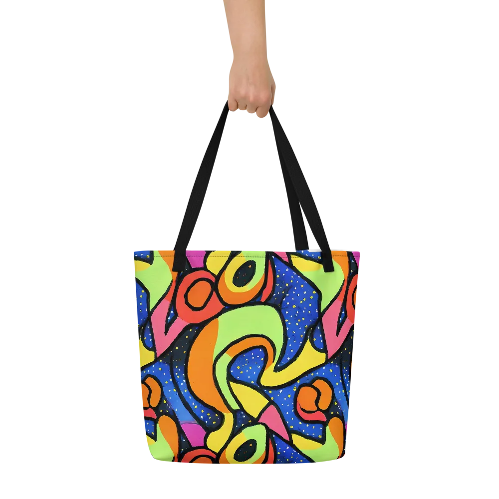 Electric Petal on Large Tote Bag W/ Pocket — Front