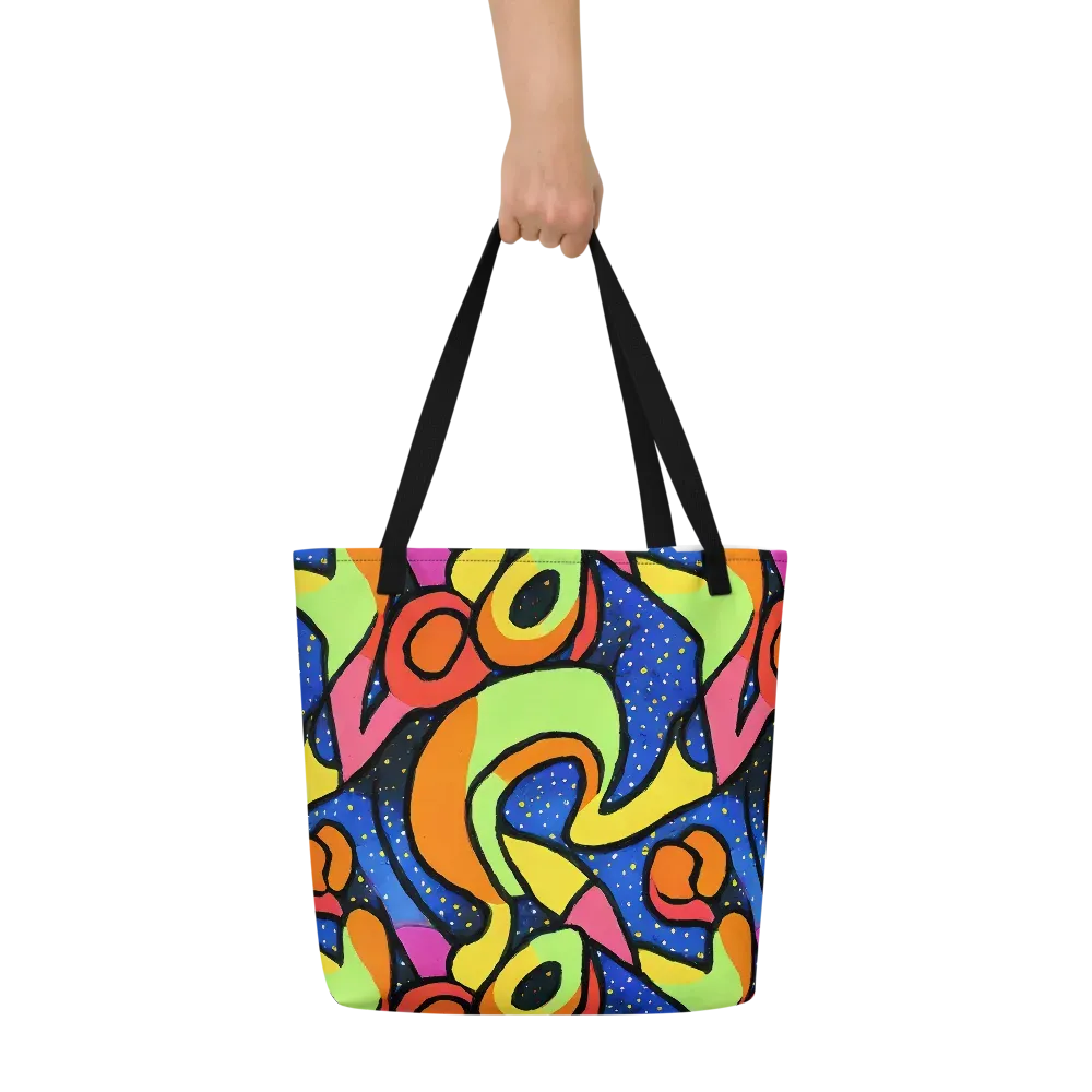 Electric Petal on Large Tote Bag W/ Pocket — Front