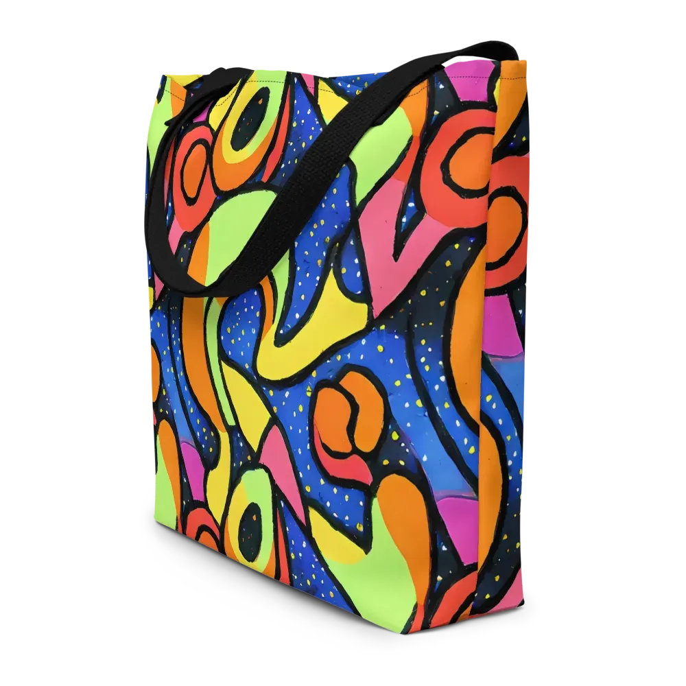 Electric Petal on Large Tote Bag W/ Pocket — Front