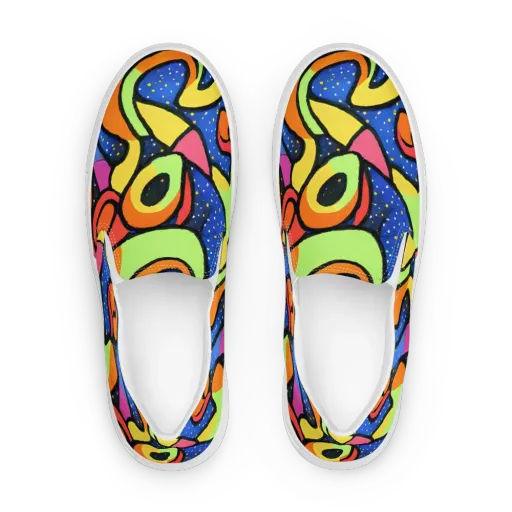 Electric Petal on a Women's Slip-On Canvas Shoes