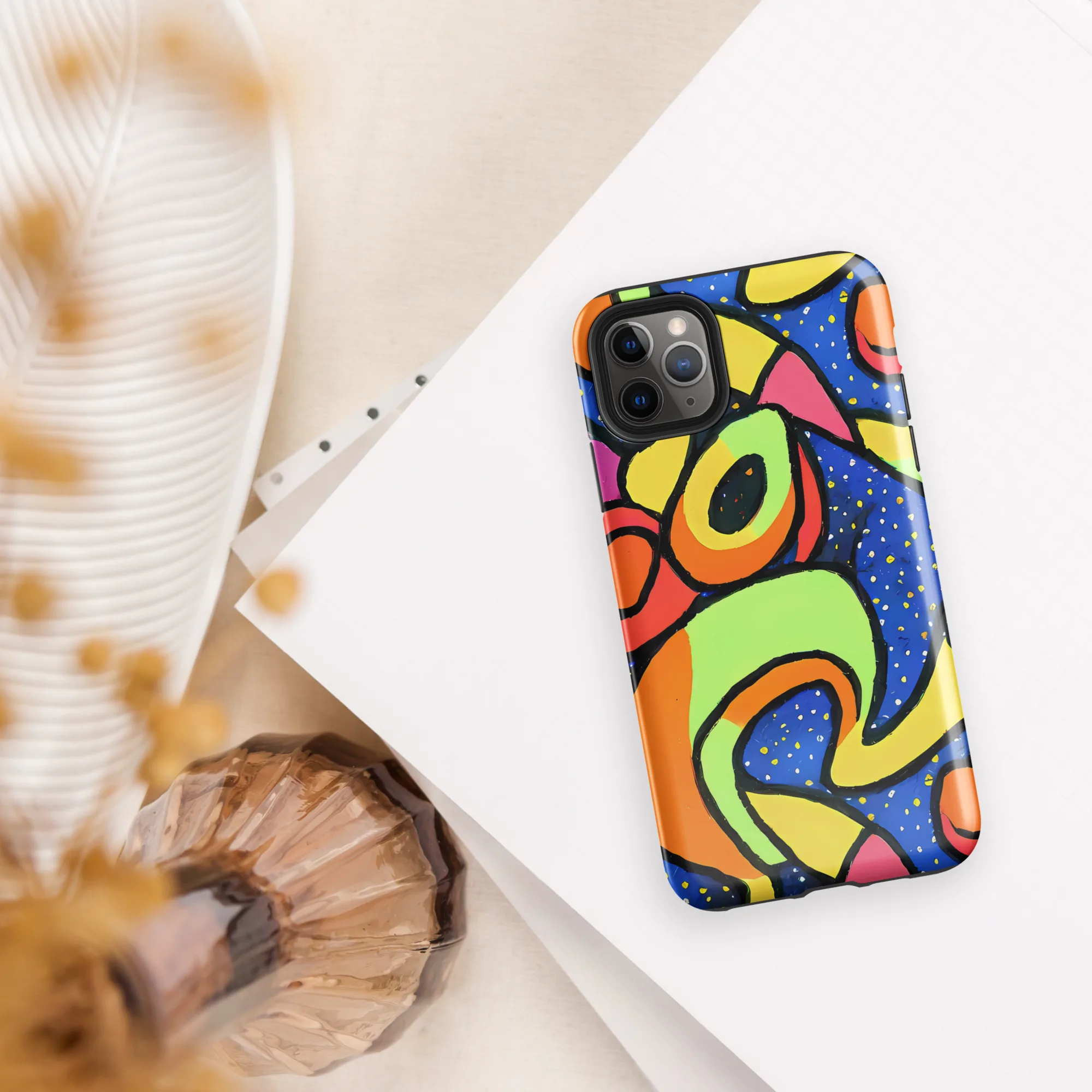 Electric Petal on Tough Case for iPhone® — Front