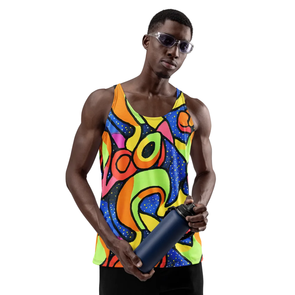 Electric Petal on Men's Tank Top — Front