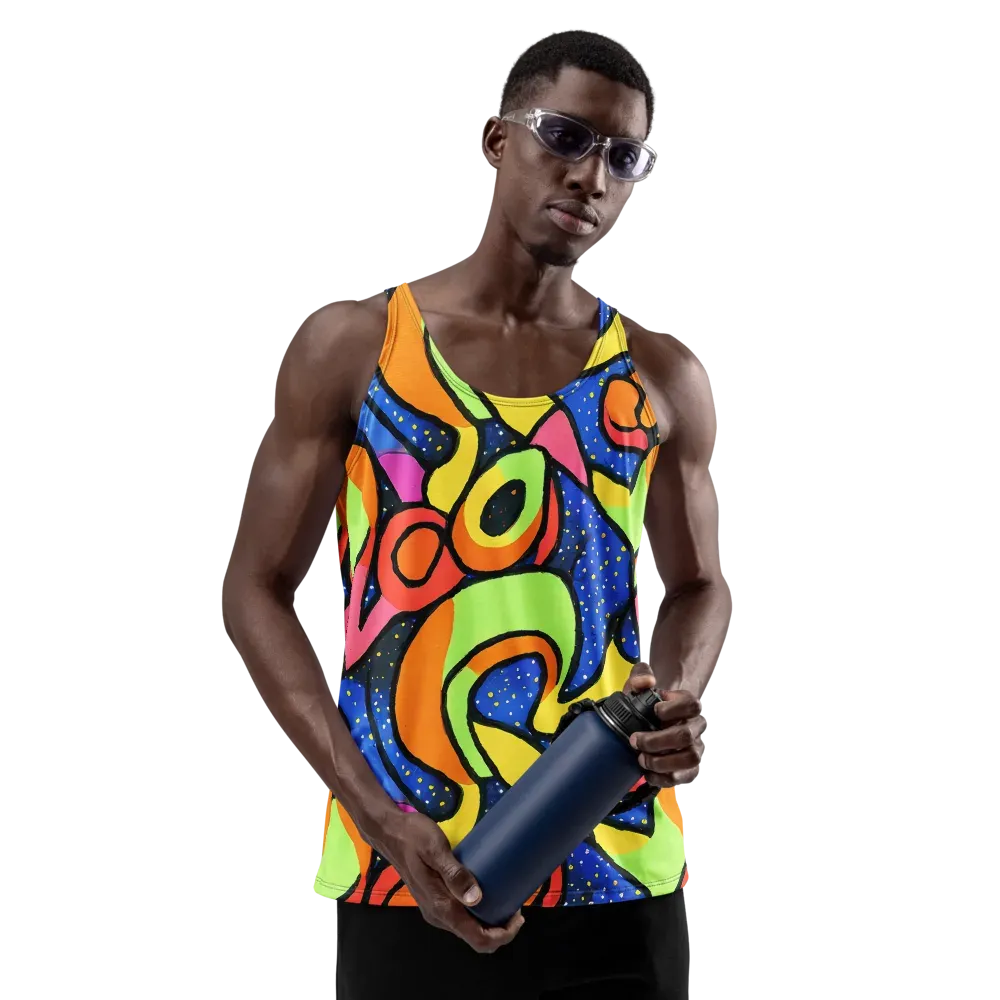 Electric Petal on Men's Tank Top — Front