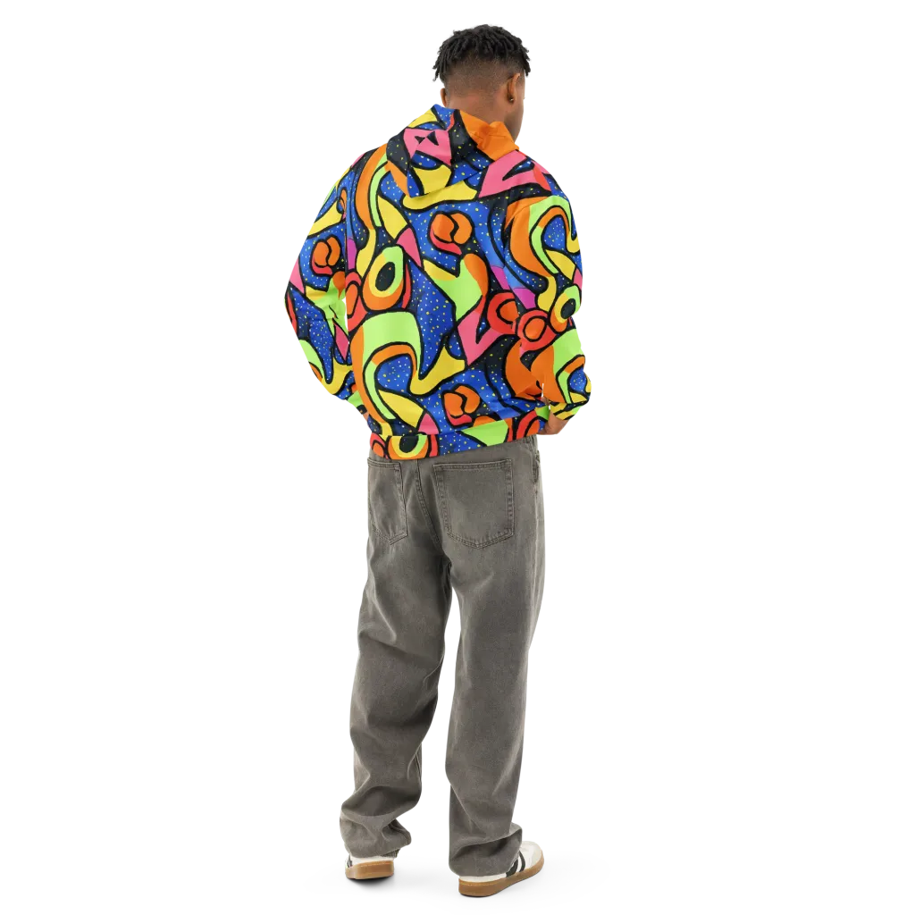 Electric Petal on Cotton Hoodie — Back