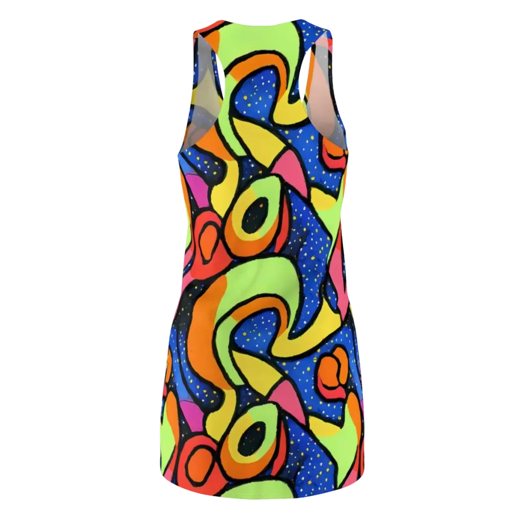 Electric Petal on Racerback Dress — Back