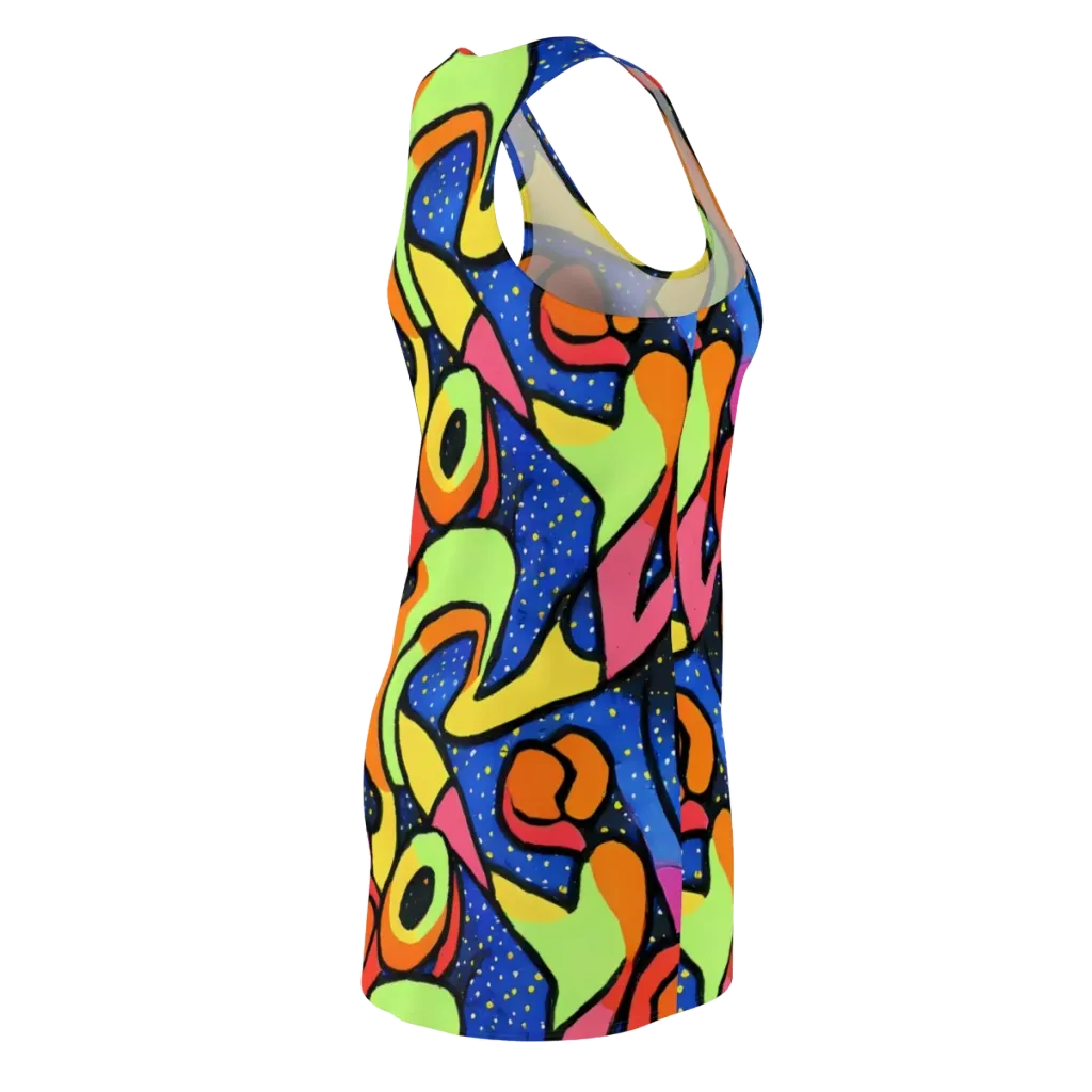 Electric Petal on Racerback Dress — Back Side