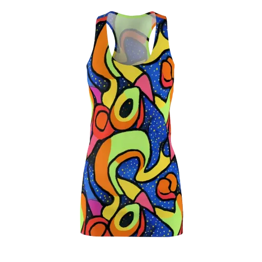 Electric Petal on a Racerback Dress