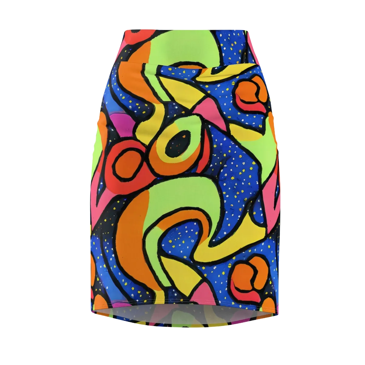 Electric Petal on Pencil Skirt — Front