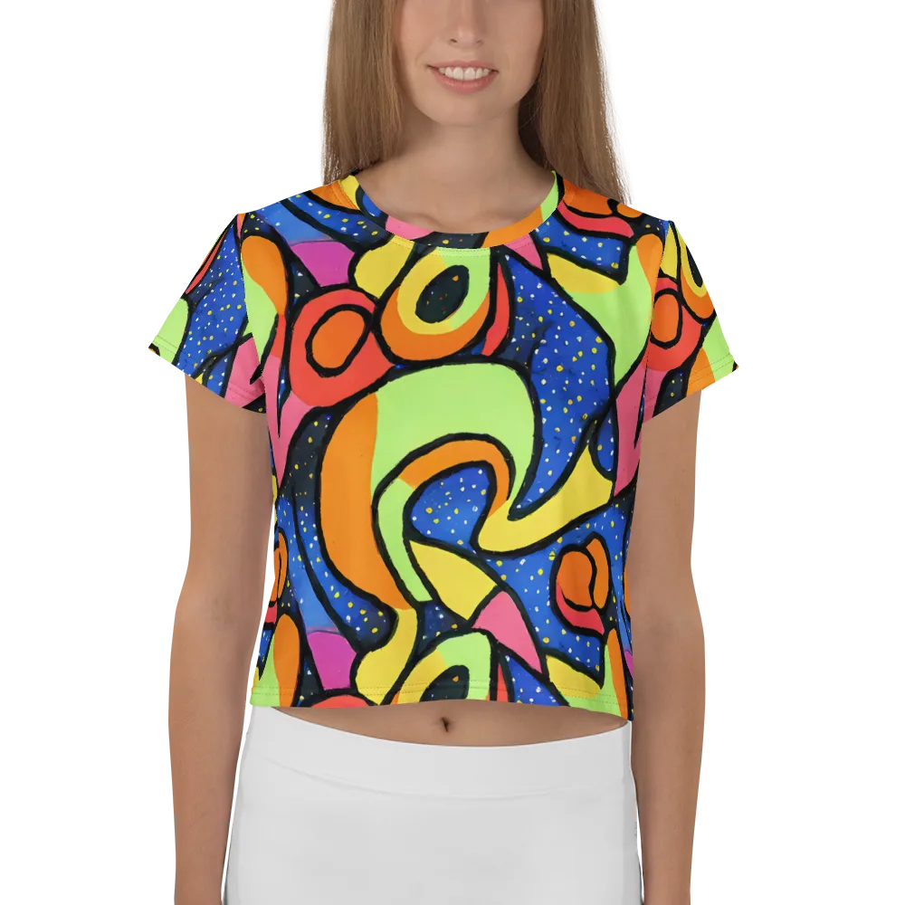 Electric Petal on Crop Tee — Front