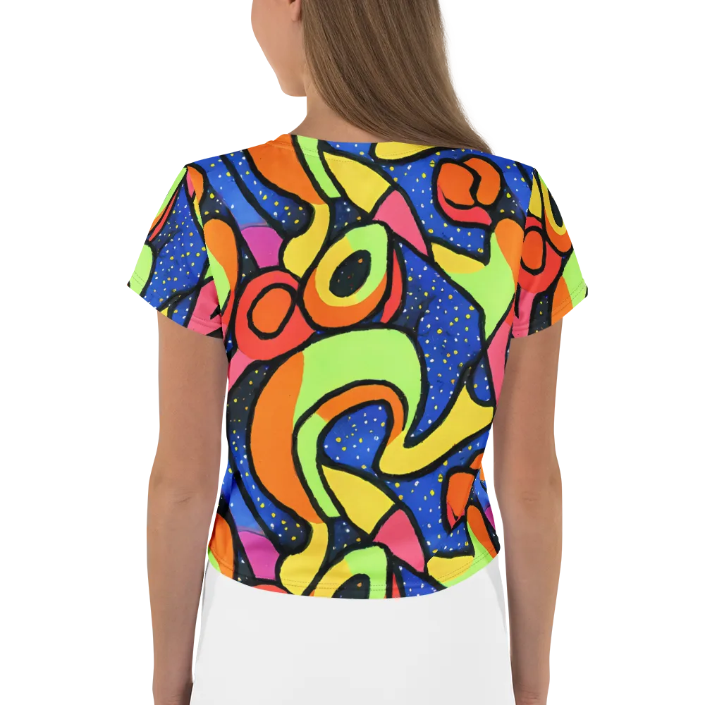 Electric Petal on Crop Tee — Back