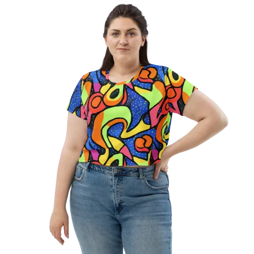 Electric Petal on a Crop Tee