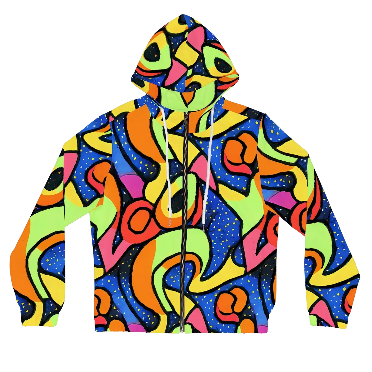 Electric Petal on Women's Full-Zip Hoodie — Front