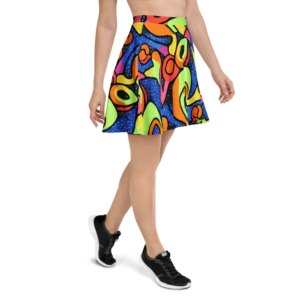 Electric Petal on Skater Skirt — Right