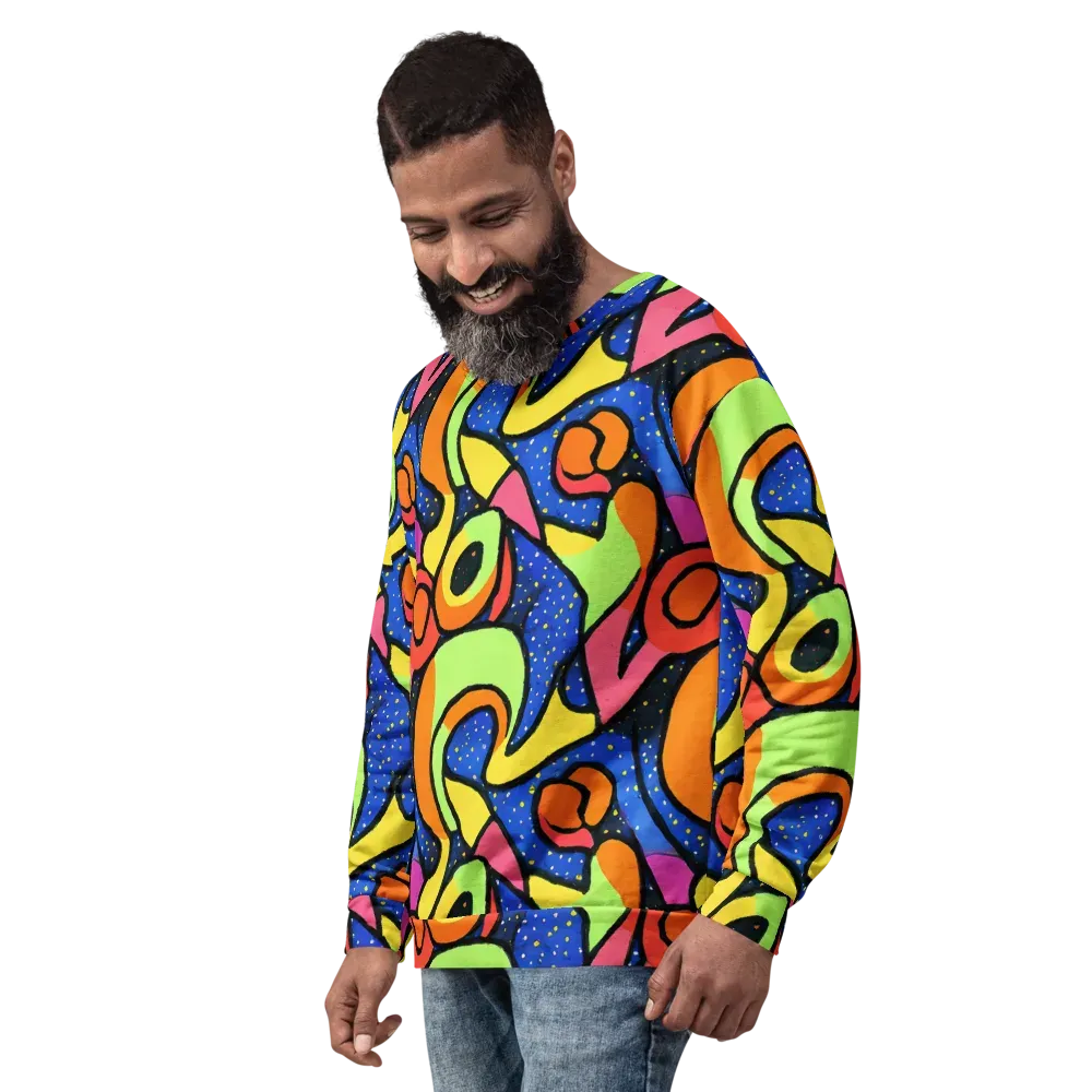 Electric Petal on Sweatshirt — Left Front