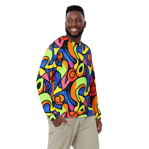 Electric Petal on a Sweatshirt