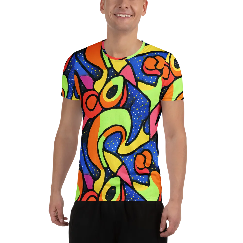 Electric Petal on Men's Athletic T-Shirt — Front