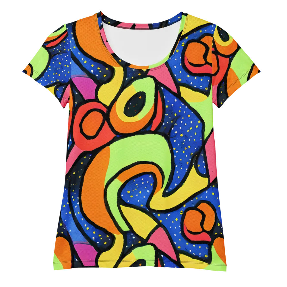 Electric Petal on Women's Athletic T-Shirt — Front