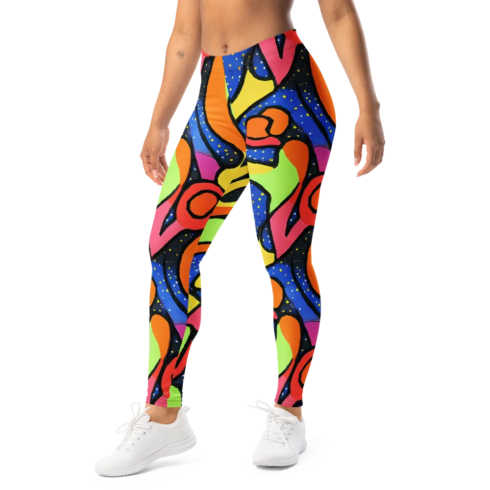 Electric Petal on Leggings — Left Front