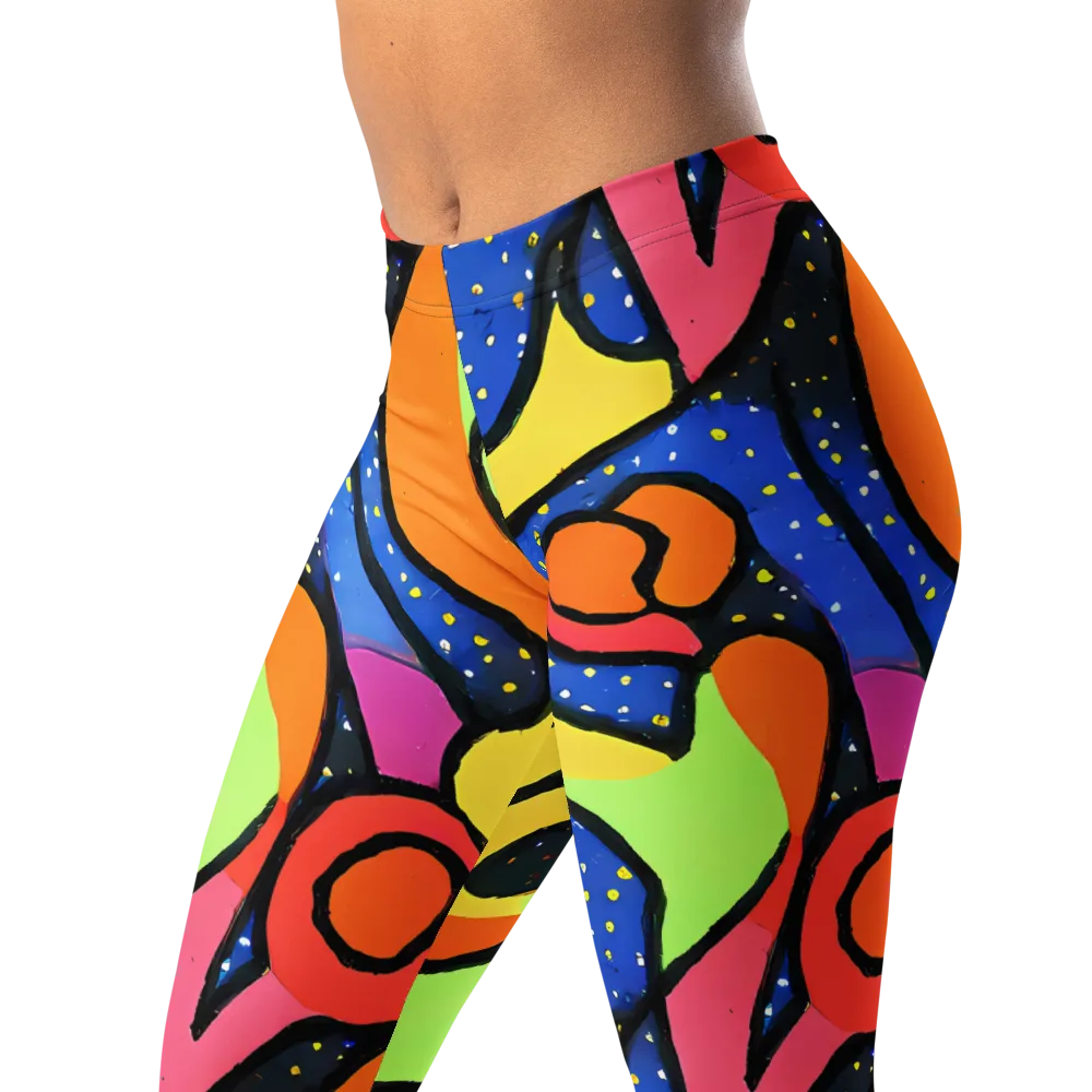 Electric Petal on Leggings — Left Front