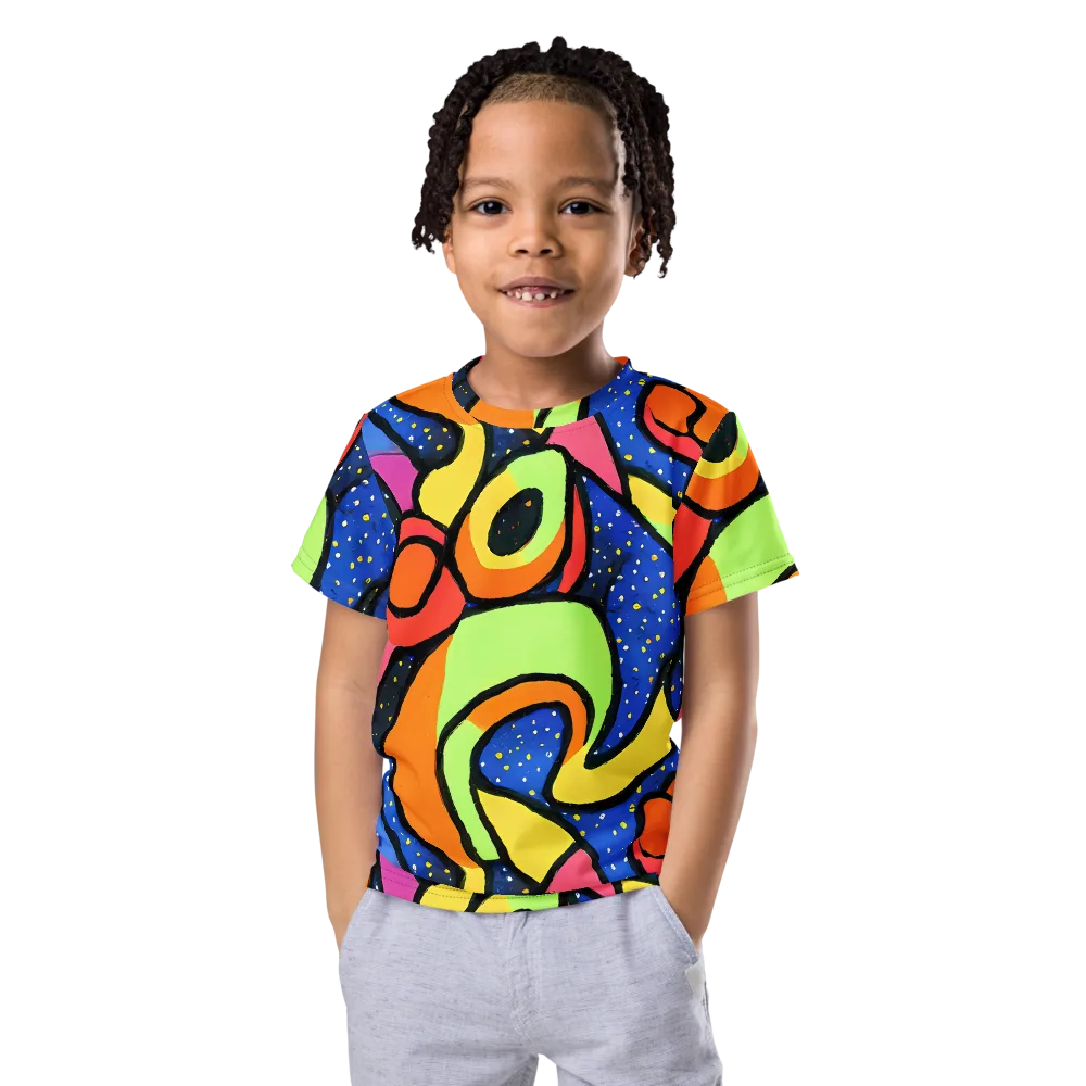 Electric Petal on Kids Crew Neck T-Shirt — Front