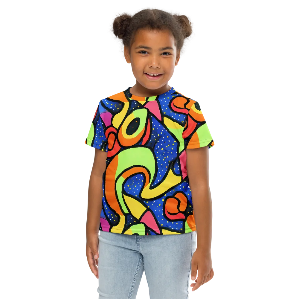 Electric Petal on Kids Crew Neck T-Shirt — Front