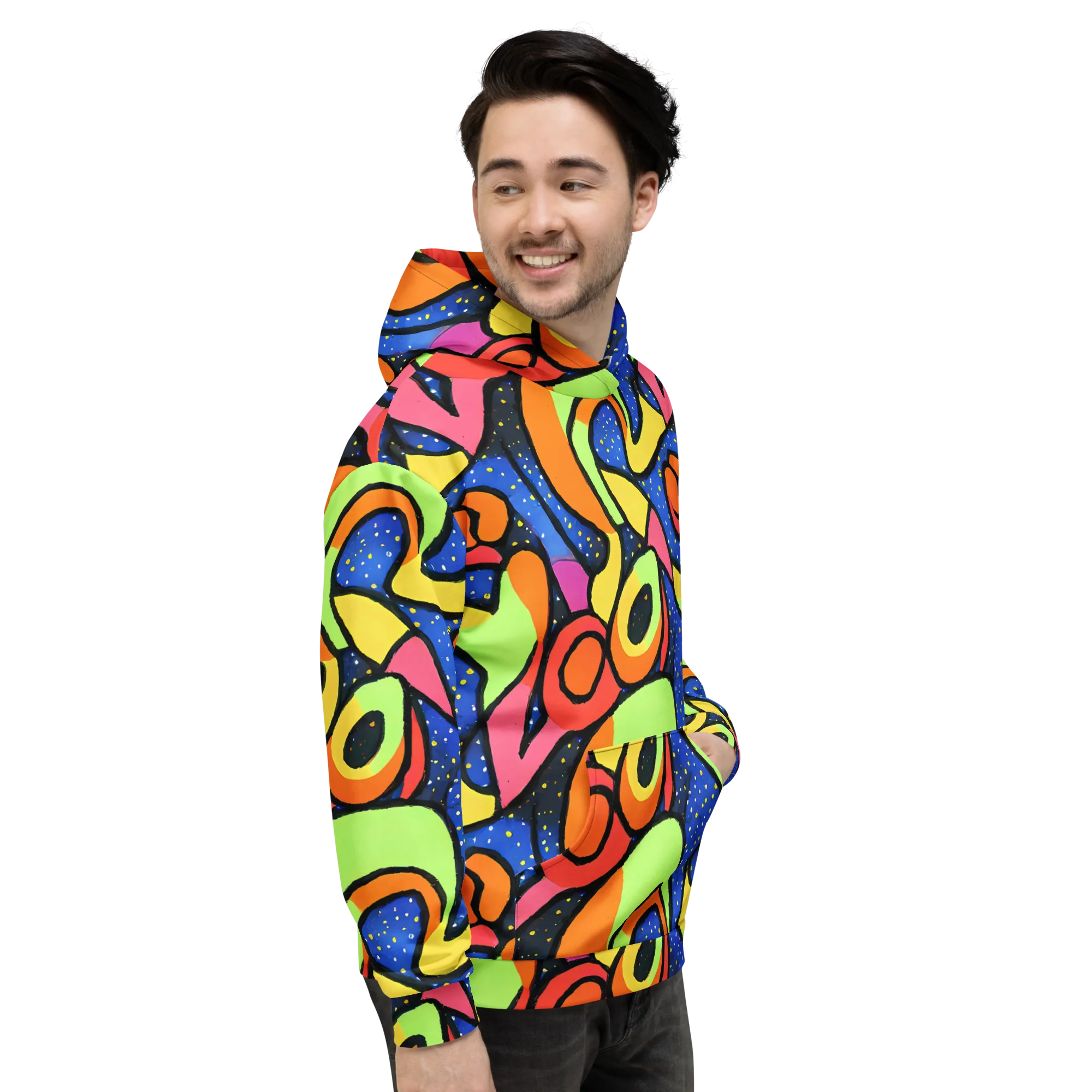 Electric Petal on Hoodie — Right