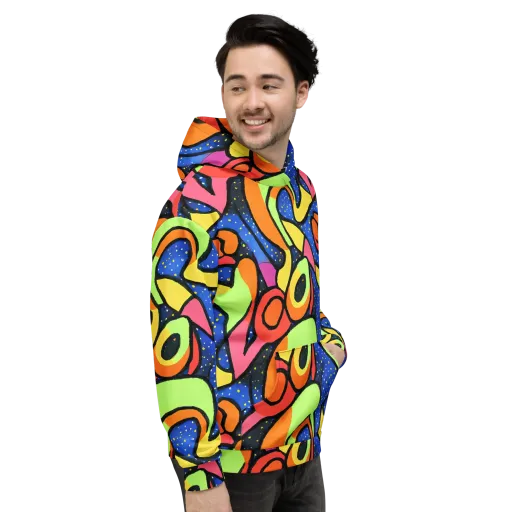 Electric Petal on a Hoodie
