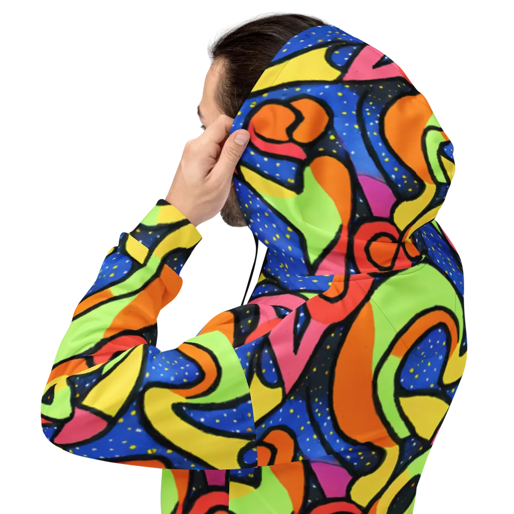 Electric Petal on Hoodie — Back