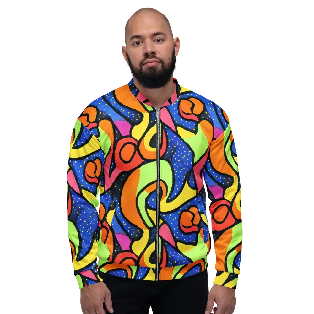 Electric Petal on Bomber Jacket — Front