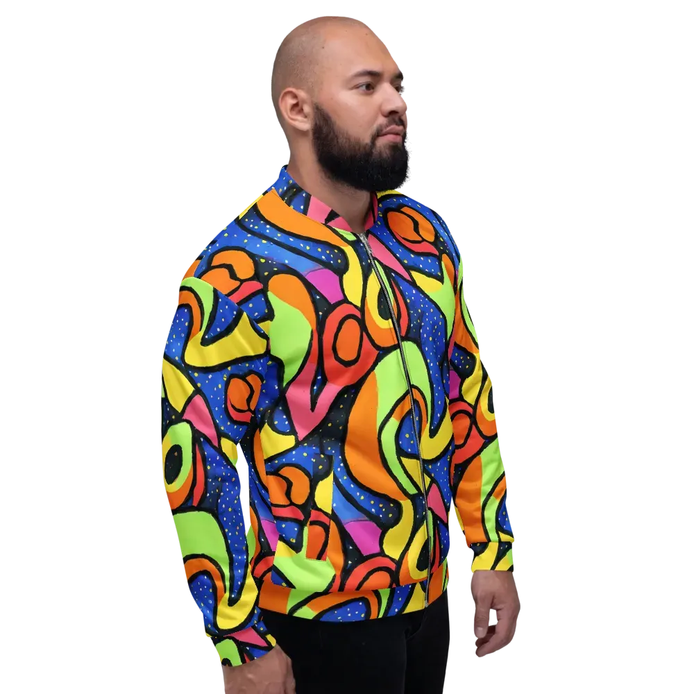 Electric Petal on Bomber Jacket — Right