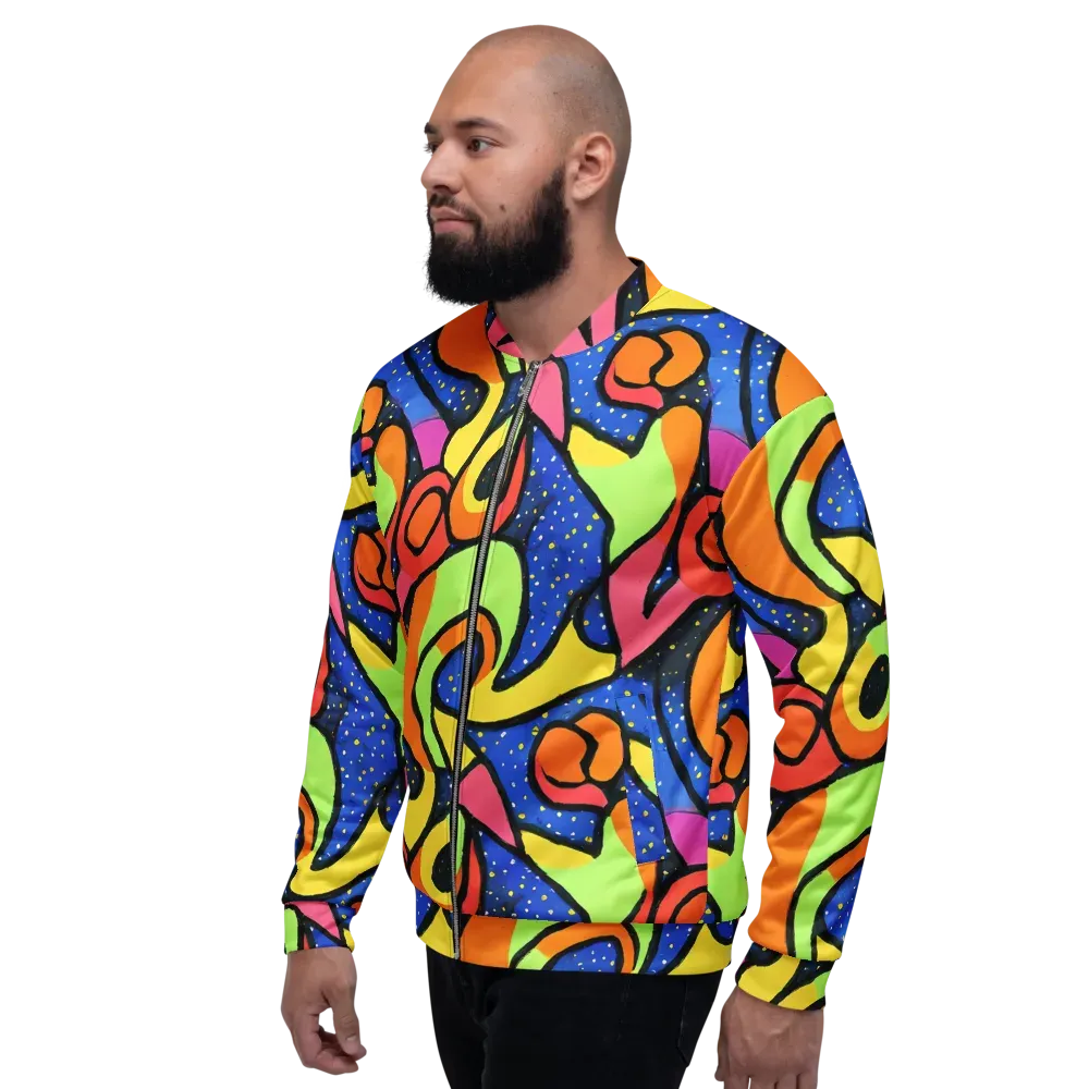 Electric Petal on Bomber Jacket — Left