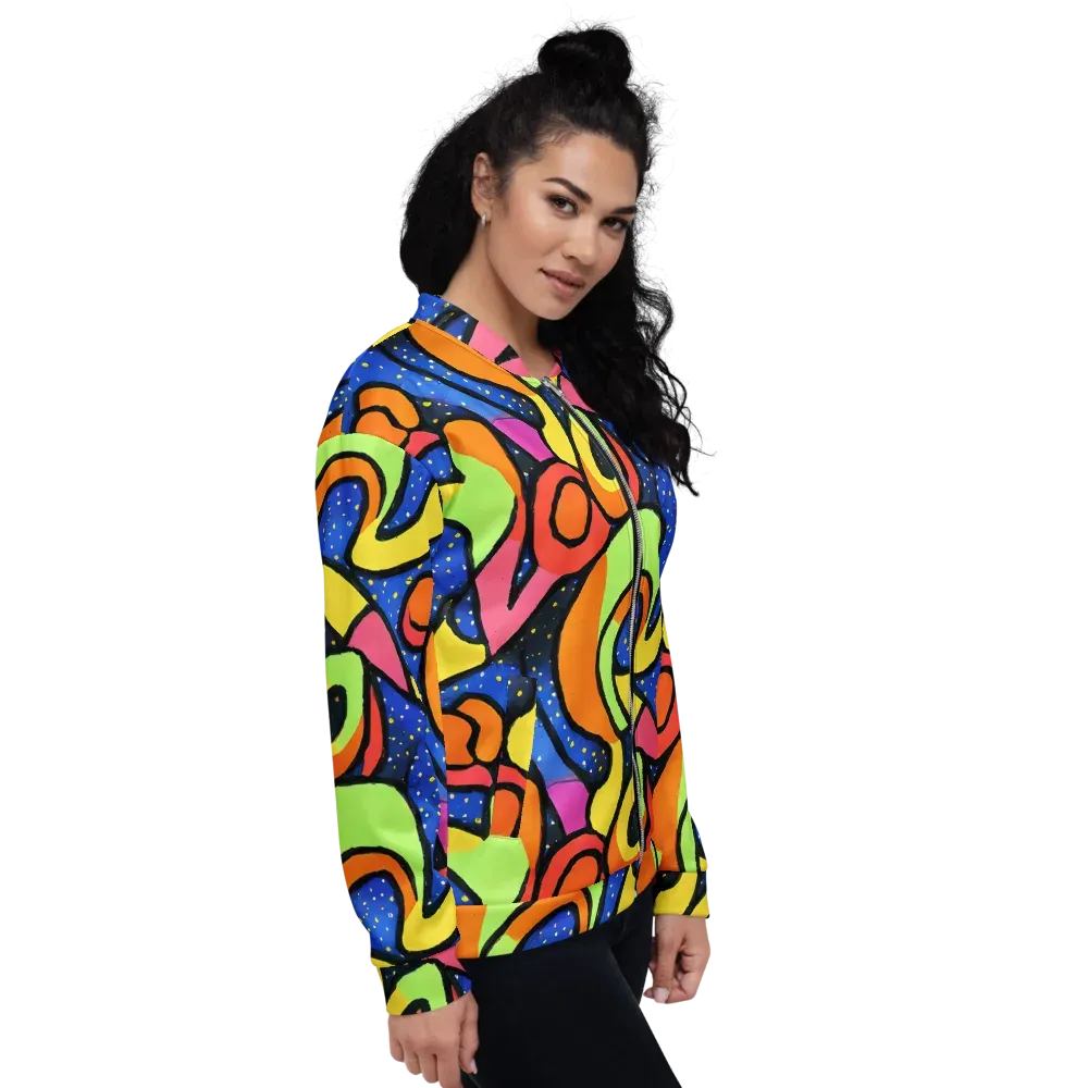 Electric Petal on Bomber Jacket — Right