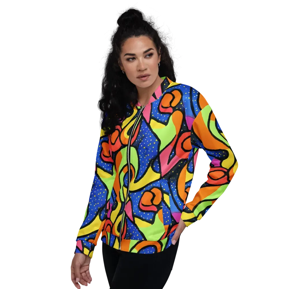 Electric Petal on Bomber Jacket — Left