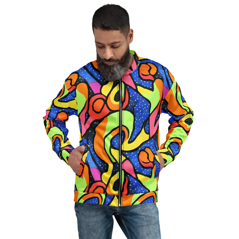 Electric Petal on Bomber Jacket — Front