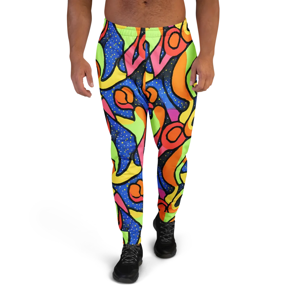 Electric Petal on Men's Joggers — Front
