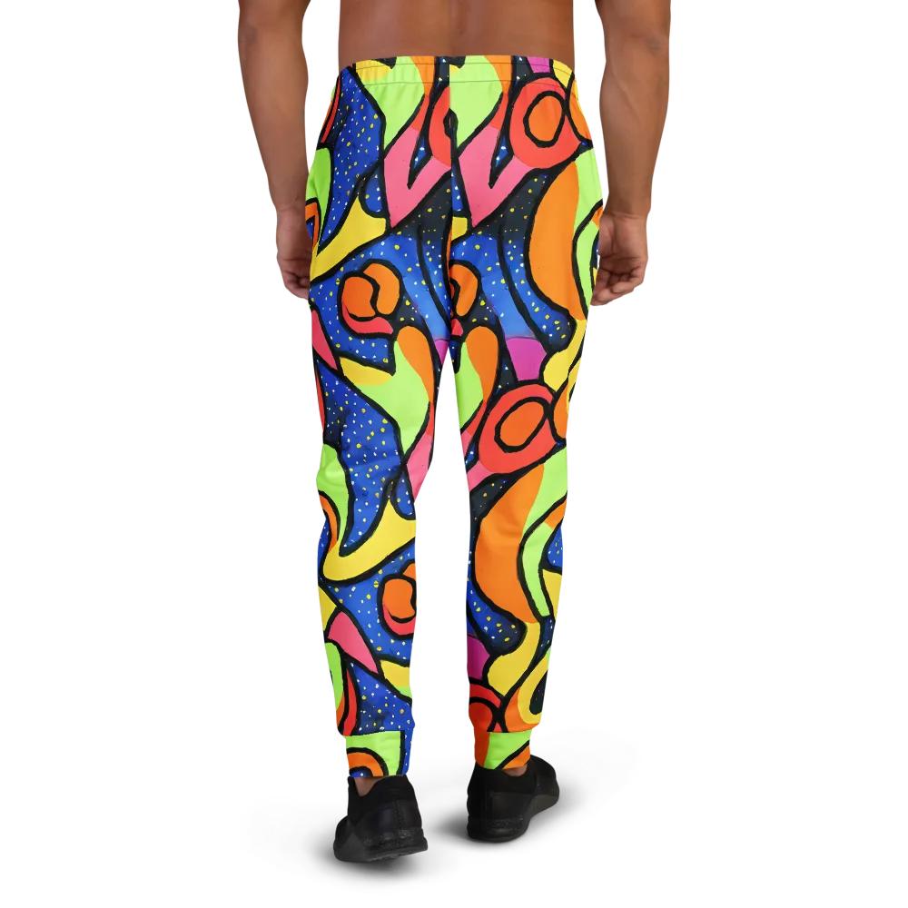 Electric Petal on Men's Joggers — Back
