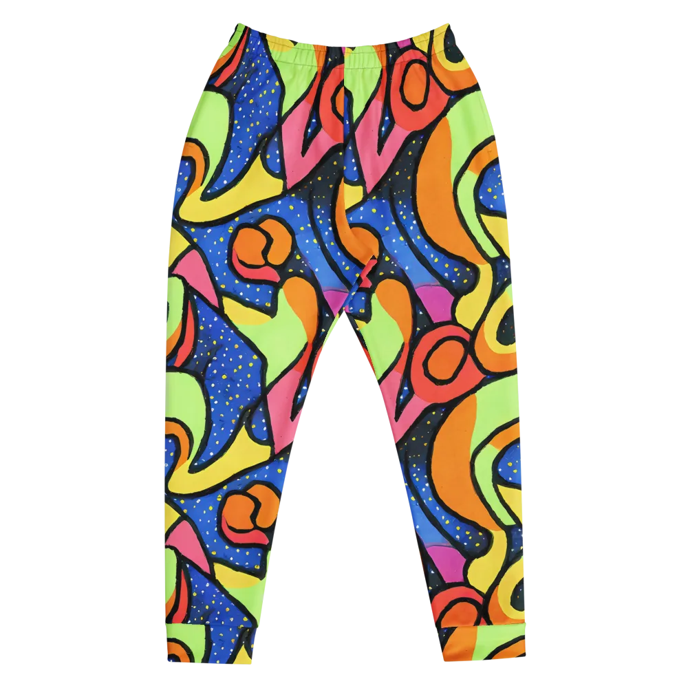 Electric Petal on Men's Joggers — Front