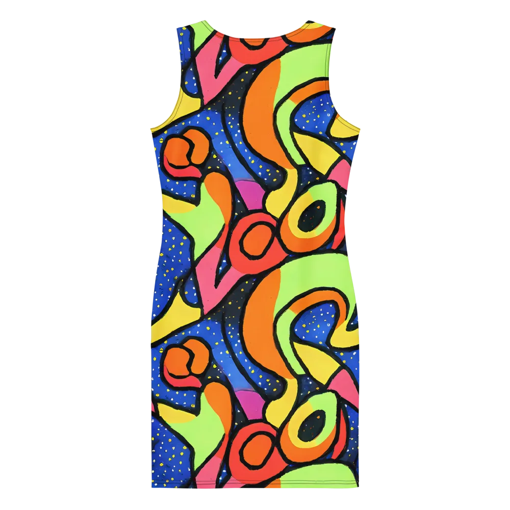 Electric Petal on Bodycon Dress — Back
