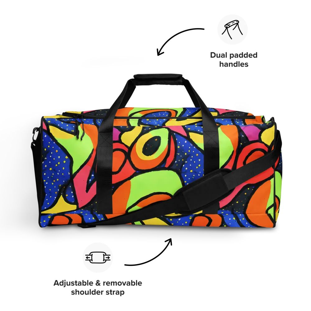 Electric Petal on Duffle Bag — Front
