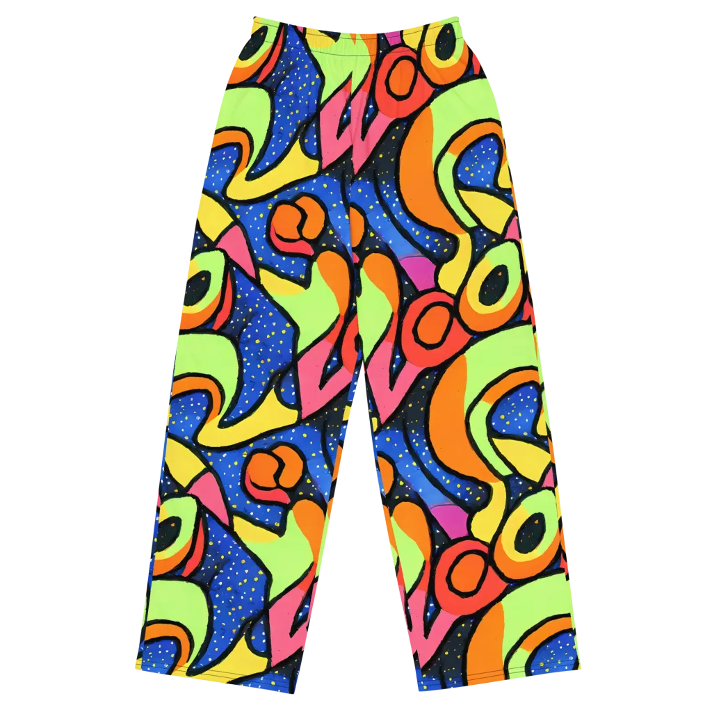 Electric Petal on Wide-Leg Pants — Front