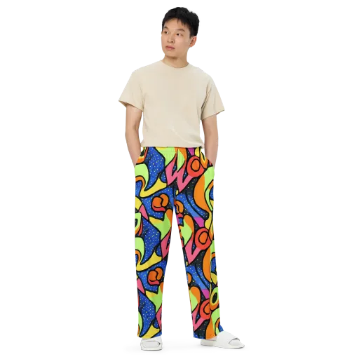 Electric Petal on a Wide-Leg Pants