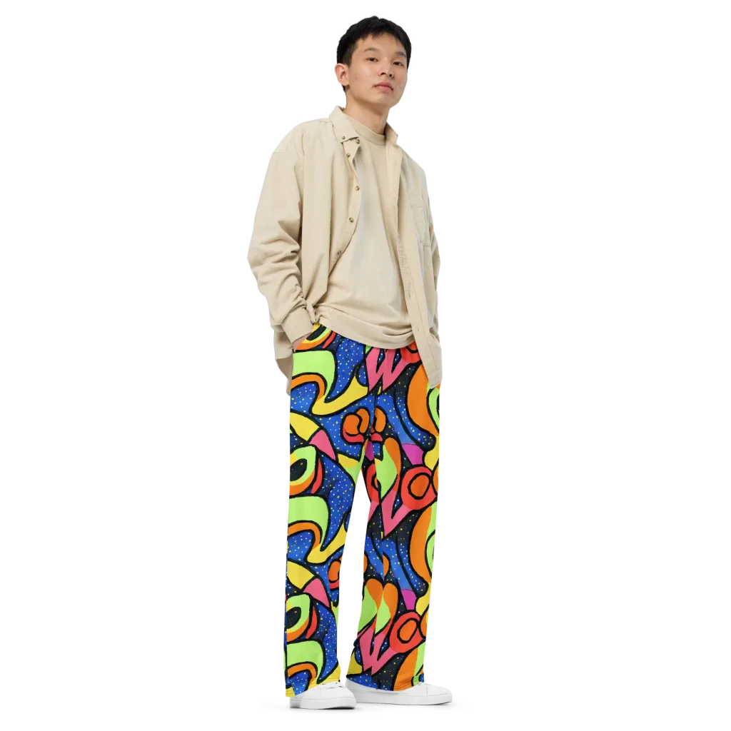 Electric Petal on Wide-Leg Pants — Right Front