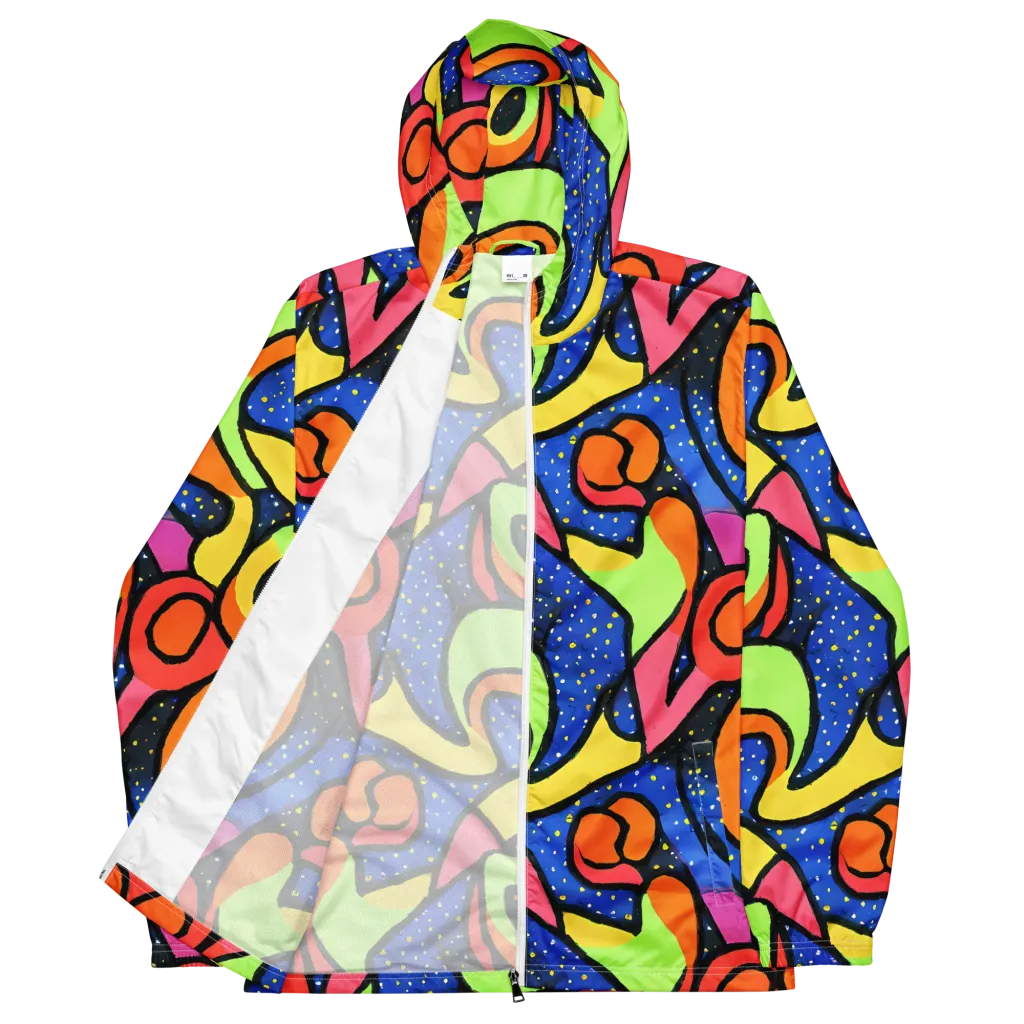 Electric Petal on Men's Windbreaker — Front