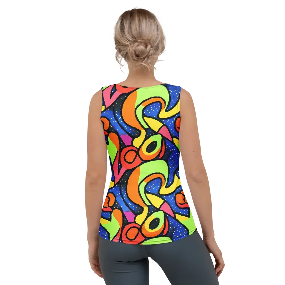 Electric Petal on Women's Tank Top — Back