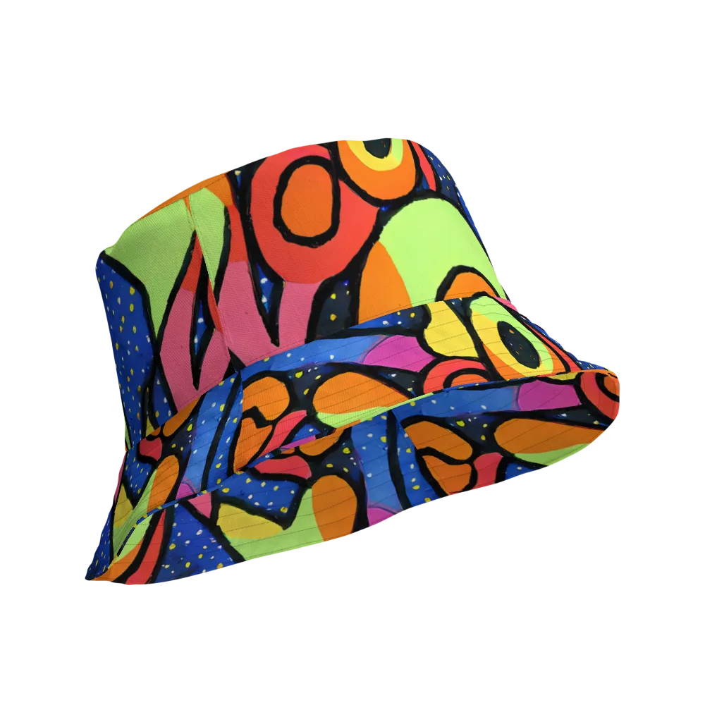 Electric Petal on Reversible Bucket Hat — Product details Outside