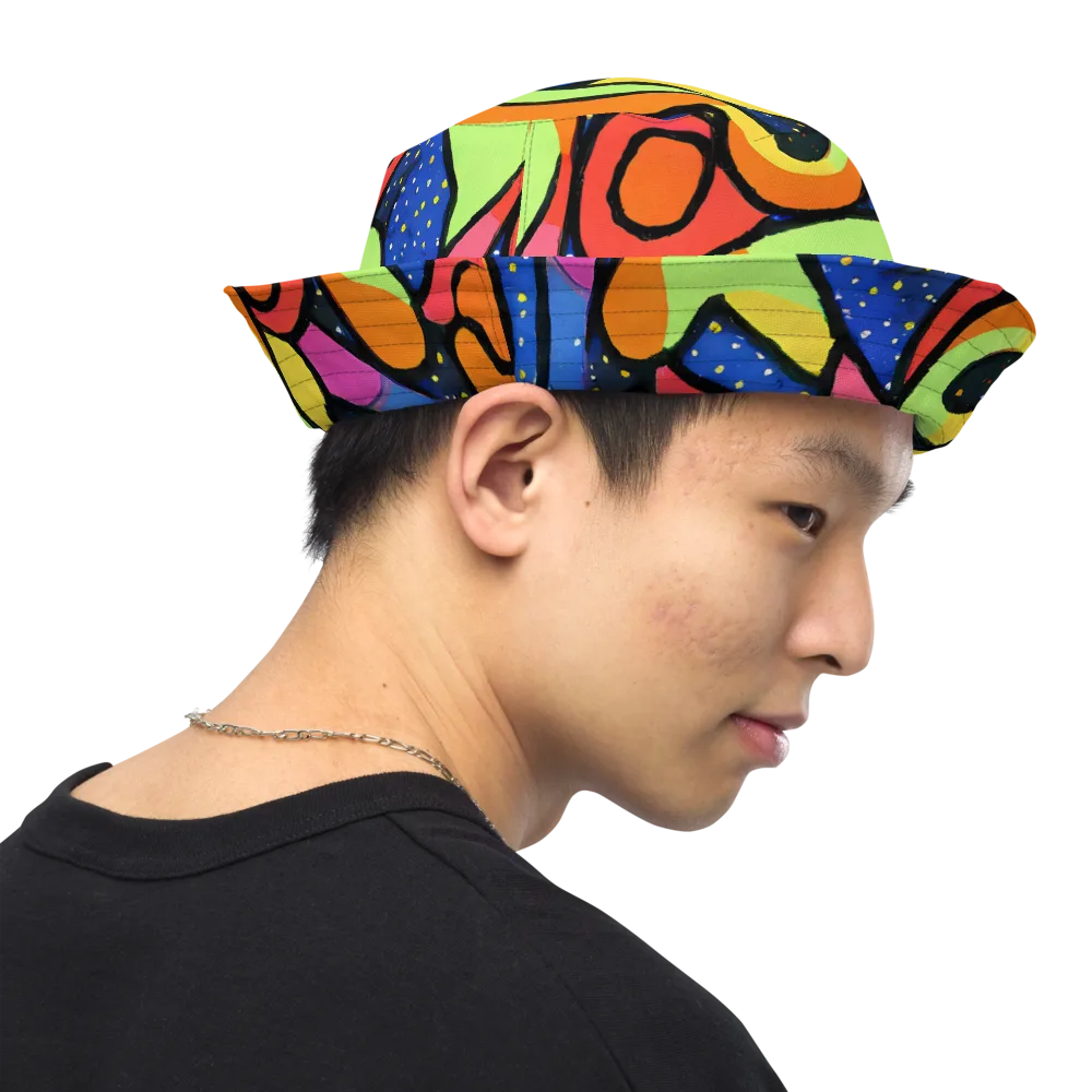 Electric Petal on Reversible Bucket Hat — Right Outside