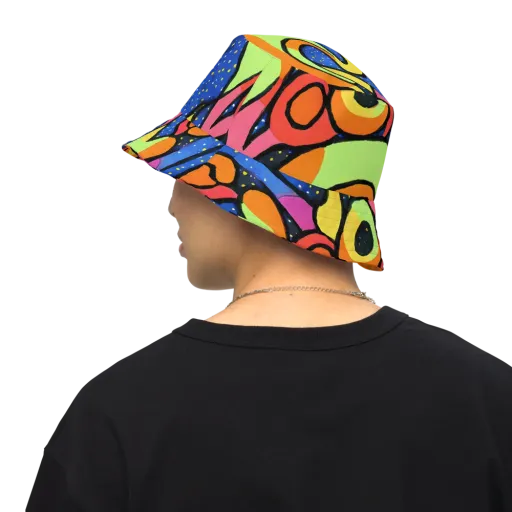 Electric Petal on a Reversible Bucket Hat