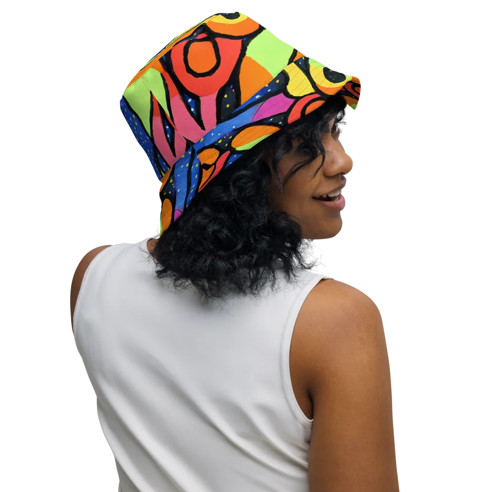 Electric Petal on Reversible Bucket Hat — Right Outside
